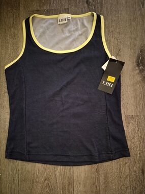 LBH Navy Tank Top with Yellow Trim